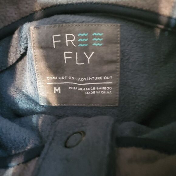 Free Fly Pullover Performance Sage Green 1/4 Snap Sweater Fleece Mens Size M EUC - Picture 4 of 4